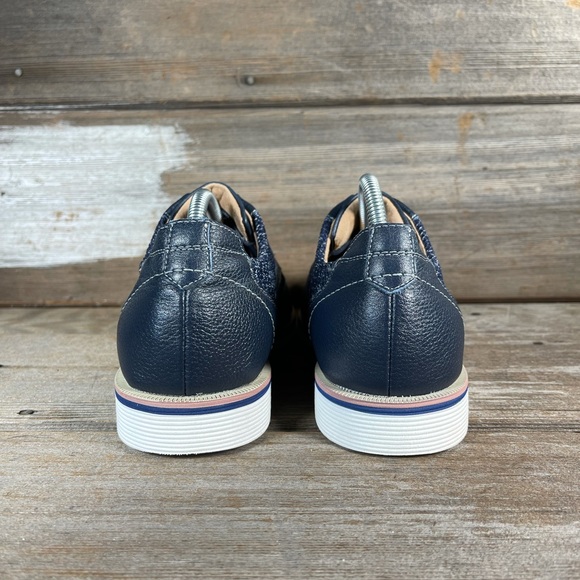 Stacy Adams Locke Wingtip Navy Blue Oxfords - Picture 4 of 9